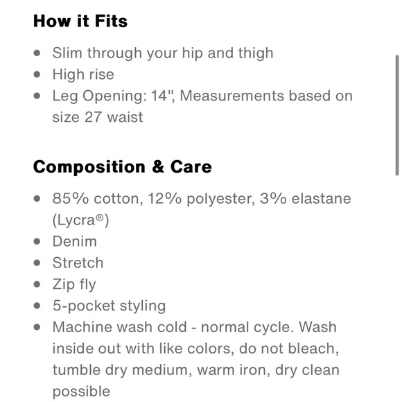 70s high slim straight jeans size 25! 💗 - Picture 5 of 5